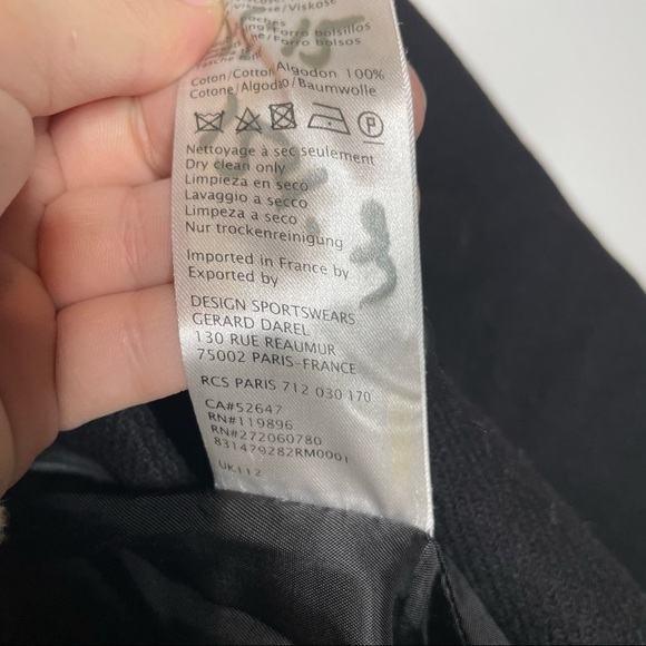 Gerard Darel Black Wool Blend Coat Size 6 - Picture 6 of 7